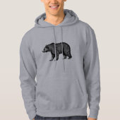 Gehender Grizzlybär Hoodie (Vorderseite)