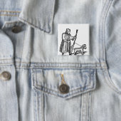 Gehender Mann sein Hund Button (Beispiel)