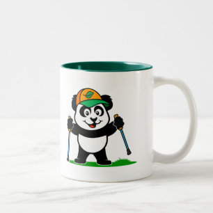 Gehender Panda Zweifarbige Tasse