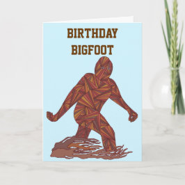Gehender Sasquatch Geburtstag Bigfoot Z Bigfoot Karte