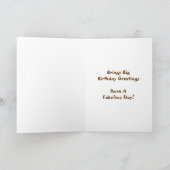 Gehender Sasquatch lustiger Geburtstag Squatch Karte (Innenseite)