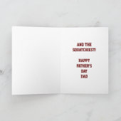 Gehender Sasquatch weltbester Vater Z Bigfoot Karte (Innenseite)