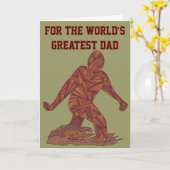 Gehender Sasquatch weltbester Vater Z Bigfoot Karte (Gelbe Blume)