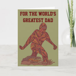 Gehender Sasquatch weltbester Vater Z Bigfoot Karte