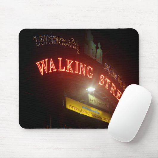 Gehender Straßenschild Mousepad (Mit Mouse)