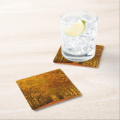 Gehender Weg durch den Wald im Herbst-Untersetzer Rechteckiger Pappuntersetzer (Vor Ort)