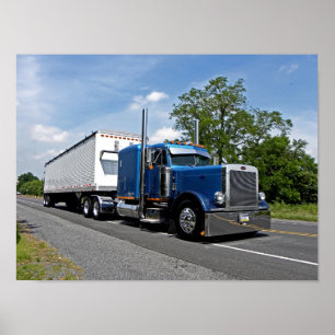 Gehendes Boden-Plakat des Blau-379 Poster