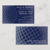 Gehendes globales elegantes dunkelblaues modernes visitenkarte (Vorne/Hinten)