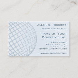 Gehendes globales elegantes hellblaues modernes visitenkarte
