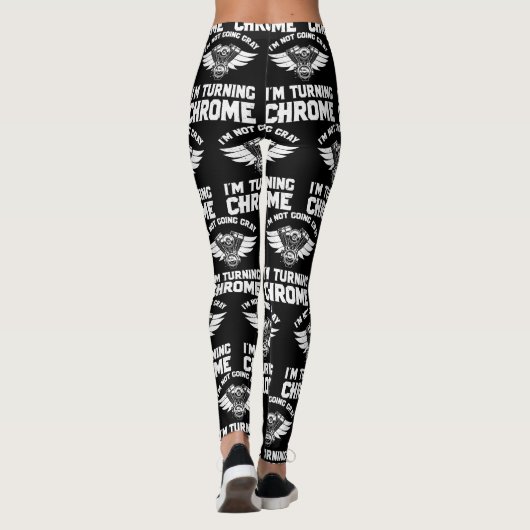 Gehendes Grau Im des Motorrad-Radfahrer-Im nicht Leggings (Rückseite)