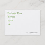 Gehendes Grün Visitenkarte (Rückseite)