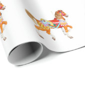 Gehendes Karussell-Pferd Geschenkpapier (Rolleneckpunkt)