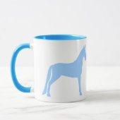Gehendes Pferd Tennessees (hellblau) Tasse (Links)