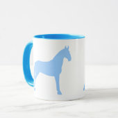 Gehendes Pferd Tennessees (hellblau) Tasse (Vorderseite Links)