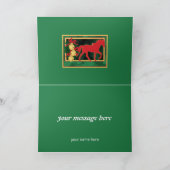 Gehendes Pferdeweihnachten Pferdeschlitten-Bell Feiertagskarte (Innenseite)