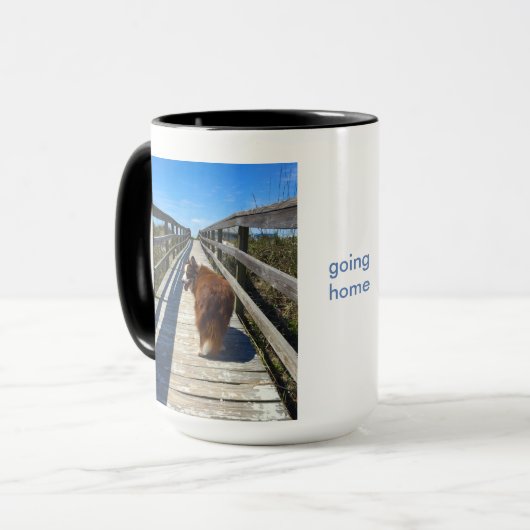 gehendes Zuhause Tasse (Vorderseite Links)