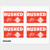 Gehetzt durch Eisenbahn-Eilaufkleber Rechteckiger Aufkleber (Blatt)