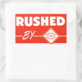 Gehetzt durch Eisenbahn-Eilaufkleber Rechteckiger Aufkleber (Tasche)