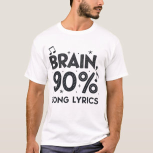 Gehirn: 90 % Texte T-Shirt