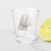 Gehirn-Anatomie Schnapsglas (Rückseite)