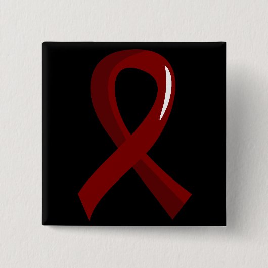 Gehirn-Aneurysma-Burgunder-Band 3 Button (Vorderseite)