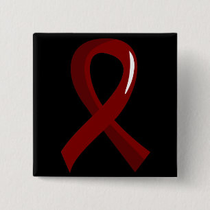 Gehirn-Aneurysma-Burgunder-Band 3 Button