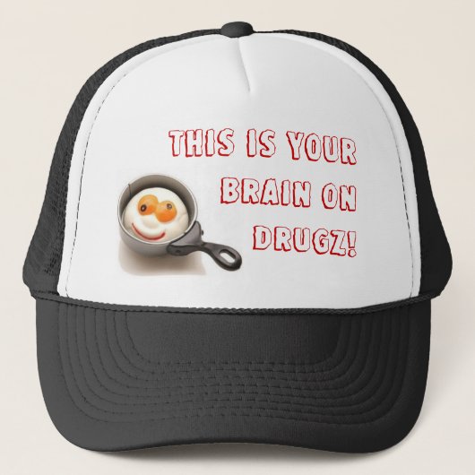 Gehirn auf drugz! truckerkappe (Vorderseite)