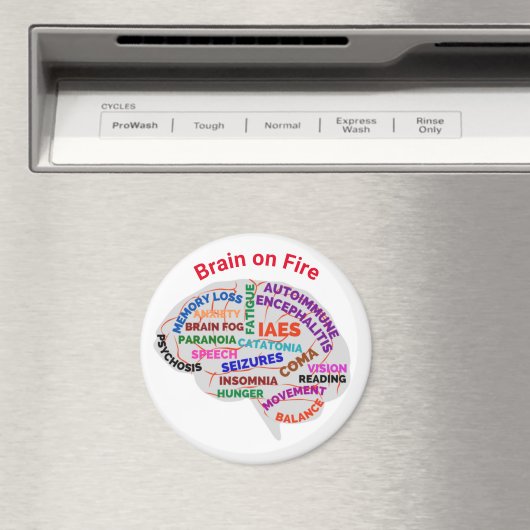 Gehirn auf Feuer Autoimmune Encephalitis Magnet (In Situ (Geschirrspüler))