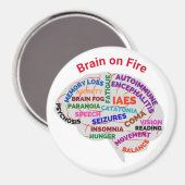 Gehirn auf Feuer Autoimmune Encephalitis Magnet (Vorderseite/Rückseite)