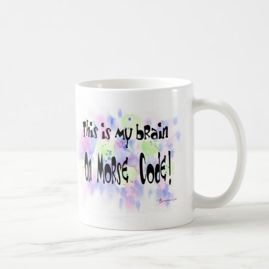 Gehirn auf Morsealphabet Kaffeetasse (Rechts)