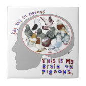 Gehirn auf Tauben Fliese (Vorderseite)