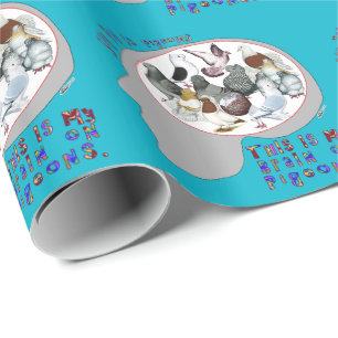 Gehirn auf Tauben Geschenkpapier