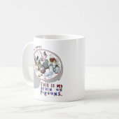 Gehirn auf Tauben Kaffeetasse (Vorderseite Links)
