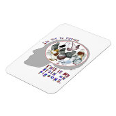 Gehirn auf Tauben Magnet (Linke Seite)