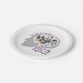 Gehirn auf Tauben Pappteller (Schrägansicht)