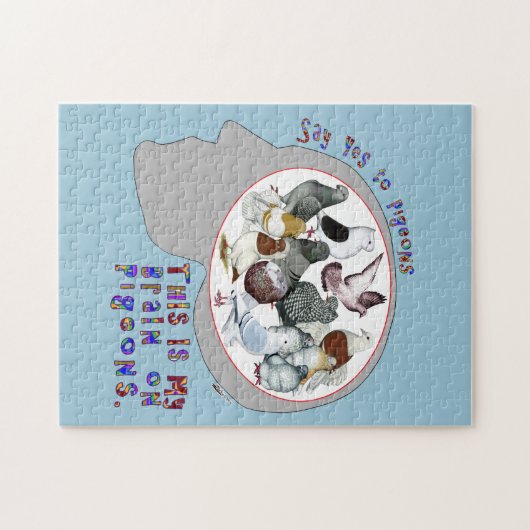 Gehirn auf Tauben Puzzle (Horizontal)