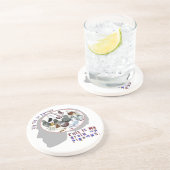 Gehirn auf Tauben Sandstein Untersetzer (Seite)