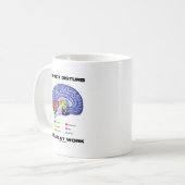 Gehirn bei der Arbeit nicht stören (anatomischer S Kaffeetasse (Vorderseite Links)