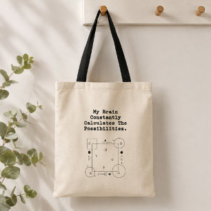 Gehirn berechnet Möglichkeiten Mathe-Denker Tragetasche