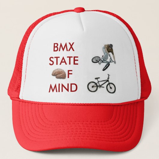 Gehirn, bmxer, bmx Fahrrad, BMXSTATEofmind Truckerkappe (Vorderseite)