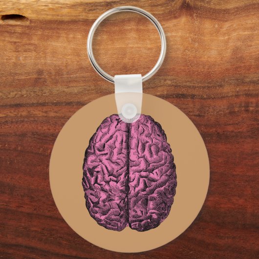 Gehirn der menschlichen Anatomie Schlüsselanhänger (Vorderseite)