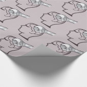 Gehirn des justierbaren Schlüssels justieren Geschenkpapier (Ecke)