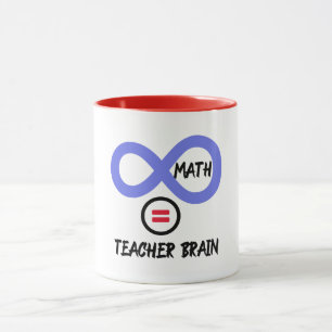 Gehirn des Lehrers = ∞ Mathematik Algebra Lehrer T Tasse