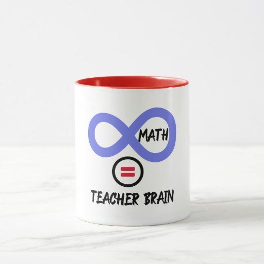 Gehirn des Lehrers = ∞ Mathematik Algebra Lehrer T Tasse (Zentrum)