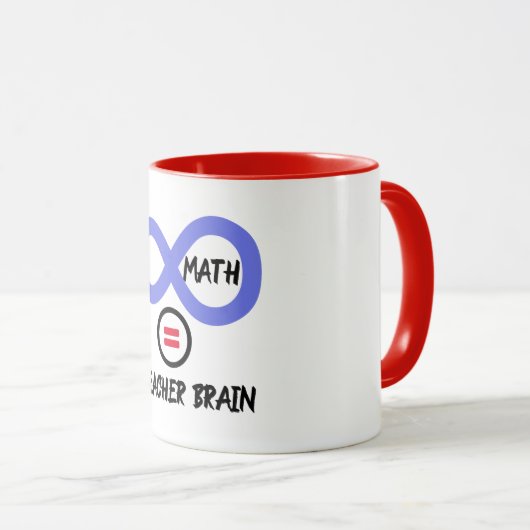 Gehirn des Lehrers = ∞ Mathematik Algebra Lehrer T Tasse (VorderseiteRechts)