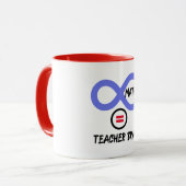 Gehirn des Lehrers = ∞ Mathematik Algebra Lehrer T Tasse (Vorderseite Links)