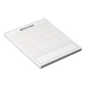 Gehirn-Dump-Gitterpapier  Notizblock (angewinkelt)