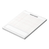 Gehirn-Dump-Gitterpapier  Notizblock (Rotiert)