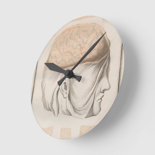 Gehirn Eins - Neuroanatomie Runde Wanduhr (Winkel)