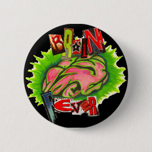 Gehirn-Fieber-Button Button